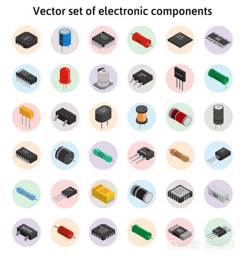 izometric电子元器件的大矢量集电容器r